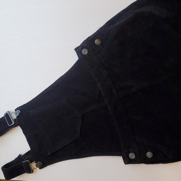 Vanilla Star Pants - Vanilla Star Black Corduroy Overall Skirt 3
